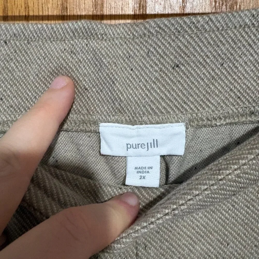J.‎ Jill pure jill plus size 2X cotton blend stretch pull on pants - Picture 3 of 7